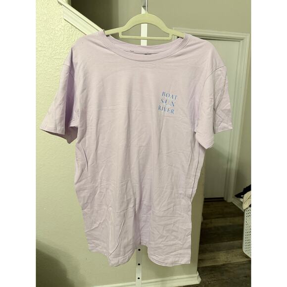 Simply Southern Tops - Simply Southern lilac Boat Sun River Graphic Tee Size Large